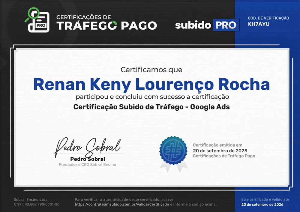 Certificação Google Ads